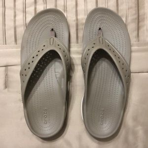 Crocs Comfort flip flops. Worn once.